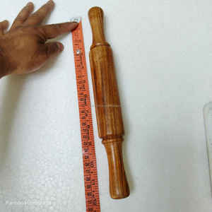 Rodillo de madera de acacia premium, rodillo de masa de madera maciza para hornear a precio económico - Product Image 4