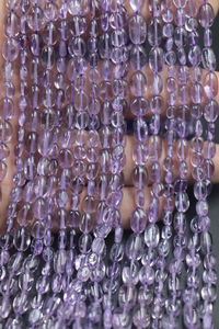 AAA + Brasil Amatista natural Cuentas de forma ovalada Lisa Cuentas de piedras preciosas de 3x5mm - Product Image 4