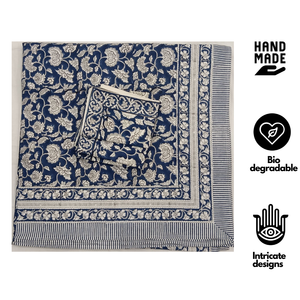 Wholesale Hand <b>Block</b> Printed Floral Classic Pure Cotton 3 PC Bedding Set King Size Soft Durable Machine Washable Home Hotel Use - Product Image 2