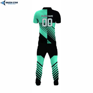 Men's Maroon Black Yellow Contrast Stripe Short Sleeve cricket uniform With Matching <b>Pants</b> Quick Dry Regular Fit All Season - Product Image 6
