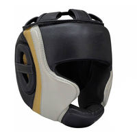 Protège-tête de boxe pour enfants en PU de qualité supérieure - Casque de combat réglable résistant aux chocs pour MMA, vente en gros, logo personnalisé
