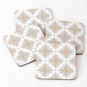 Posavasos de diseño elegante con tablero de MDF, impresión de adhesivo esmaltado, juego de 4 posavasos para bebidas, posavasos para té a un precio muy asequible. - Product Image 6