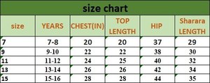 Trending Launching New Designer Girls Children Wedding Diwali Party Wear Silk Top Kurta Set Embroidery Wrinkle-Free Stretchable - Product Image 5