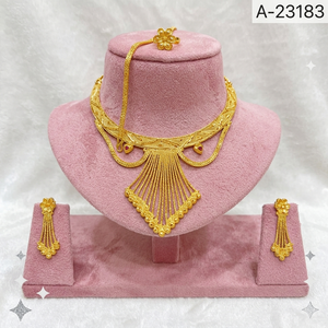 MOLL JEWELLERS ชุดเครื่องประดับผู้หญิง ดีไซน์หรูหรา วินเทจ ชุบโรเดียม 0.3 มม. โลหะผสมประดับเพชรซิร์คอน รับรองคุณภาพ ดีไซน์ทันสมัย ลายสัญลักษณ์สันติภาพ (สร้อยคอ ต่างหู) - Product Image 1