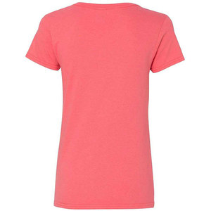 T-shirts décontractés pour femmes grandes tailles, col en V, en coton brodé, personnalisables, respirants, à prix de gros, marque privée - Product Image 6