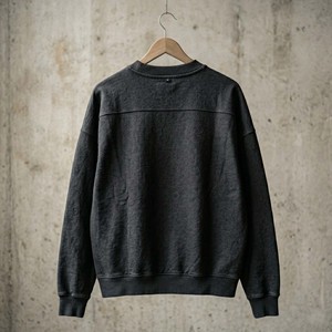 Custom OEM Heavyweight Oversized <b>Men</b> Sweatshirt Drop Shoulder Streetwear <b>Pullover</b> with Raw Edge Star Applique - Product Image 5