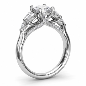 Anillo de compromiso de plata 925 para mujer con diamante talla brillante redonda, engaste de puntas, banda pavé, estilo clásico, certificado IGI - Product Image 5