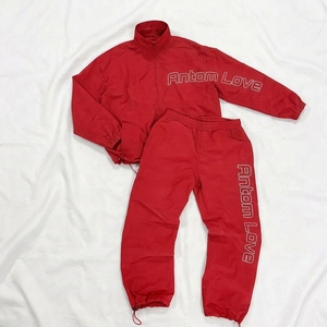 Custom Men's Winter Hooded Solid Tracksuit Windbreaker Set Spandex/Cotton Suit Jacket and <b>Track</b> <b>Pants</b> - Product Image 6