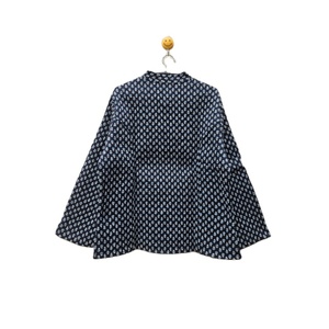 Beautiful Cotton Block Print Quilted Handmade Breathable Stripe Reversible <b>Women's</b> <b>Jacket</b> Covered Button Closure Holiday Gift - Product Image 6