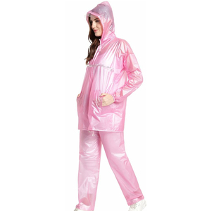 Raincoat for <b>Men</b> with Hood Pure Pu Coating Made with Polyester Long <b>Rain</b> <b>Jackets</b> <b>Lightweight</b> Breathable RainCoat - Product Image 5