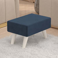 Pufes Otomanos Multiusos de Madera Sintética Midase, Taburetes Suaves, Reposapiés, Asientos, Juego de 4 Pufes de Espuma