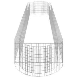 Jardinières surélevées en gabion extra longues et durables en fer galvanisé argenté - Product Image 5