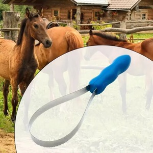 Grattoir à poils de cheval en acier inoxydable dentelé, brosse de toilettage efficace pour enlever les poils d'animaux pour chevaux, chiens et bétail - Product Image 3