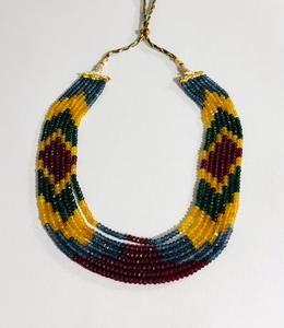 Luxury Multi Color 7 Layer Faceted Beaded <b>Necklace</b> Handmade Natural Gemstone <b>Statement</b> <b>Necklace</b> Ethnic Fashion Jewelry for Women - Product Image 6