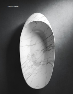 อ่างอาบน้ำทรงสี่เหลี่ยมแบบลอยตัว สไตล์ดั้งเดิม ผลิตจากหินสังเคราะห์คุณภาพสูง เป็นมิตรกับสิ่งแวดล้อม พร้อมระบบระบายน้ำ 40 หัวฉีด และระบบนวดด้วยอากาศ ความจุ 20 แกลลอน - Product Image 4