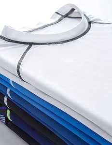 เสื้อรัดรูปแขนยาวสำหรับผู้ชาย ลายใบปาล์มเขตร้อน สีดำ สีน้ำเงินกรมท่า สำหรับออกกำลังกาย เล่นกีฬา ว่ายน้ำ - Product Image 6