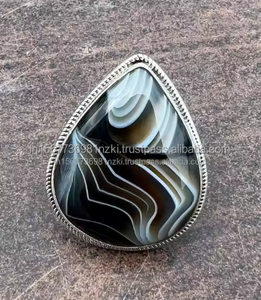 Anillo de Plata de Ley 925 más vendido, anillo de ágata de Botswana Natural hecho a mano, REGALO EXCLUSIVO de joyería fina para ella - Product Image 5