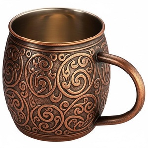 Tazas de Cobre Hechas a Mano con Artesanía Atemporal para Servir Agua, Jugo, Té, Café y Bebidas Refrescantes en Casa - Product Image 6