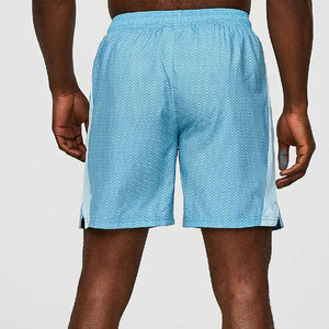 Shorts de Baño Casuales para Hombre, de Secado Rápido, Cintura Media, con Cordón Ajustable, Estampado de Ancla Azul Claro y Rayas - Product Image 5