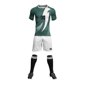Maillot de football respirant à manches courtes imprimé numériquement de haute qualité, ensemble uniforme, découpe automatisée, économique et de haute technologie - Product Image 3