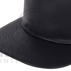 Casquette de baseball en cuir véritable de haute qualité pour hommes, casquettes de conduite solides, casquettes décontractées d'extérieur, casquettes snapback confortables, logo personnalisé OEM - Product Image 4