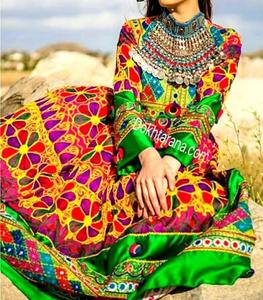 Robe afghane Kuchi à manches longues en dentelle brodée de haute qualité Guldozi, personnalisable pour femmes, service OEM, faible MOQ - Product Image 5