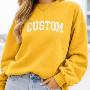 Pull molletonné surdimensionné en coton éponge pour femme, col montant, personnalisable avec logo, style streetwear, épais, écologique, vente en gros, collection hiver - Product Image 1