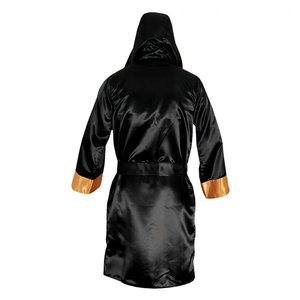 Al por mayor: Bata de boxeo brillante de longitud completa con capucha, impresión de logotipo/diseño personalizado, color liso, transpirable, precio mayorista para hombre - Product Image 3