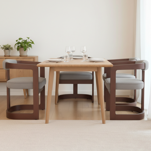 Silla de Comedor Moderna y Contemporánea de Lujo Phillips con Estructura de Madera Maciza y Tapicería Súper Cómoda para el Hogar, Hotel u Oficina - Product Image 5