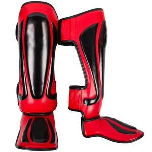 Protectores de Espinillas de Cuero de Grano Completo para Muay Thai, Fabricante OEM con Logotipo Personalizado, Venta al por Mayor, Protectores de Piernas para Kickboxing, MMA y Boxeo - Product Image 6