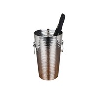 Cubo de hielo de acero inoxidable al por mayor con aislamiento de doble pared para enfriar vino, para uso en bares y hoteles, logotipo OEM personalizado disponible