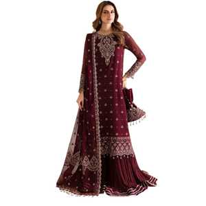 Magnifiques tenues de fête, costumes 3 pièces, robes de soirée, style pakistanais traditionnel, taille personnalisée, choix de couleur - Product Image 1