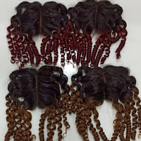 Topper de cheveux humains bouclés