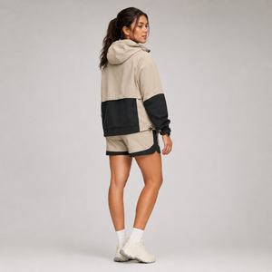 Ensemble veste et short streetwear pour femme, doublure en maille, léger, en tissu ripstop, usine de vêtements personnalisés en gros - Product Image 3