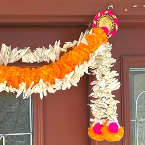 Marigold Jasmine Toran Diwali decoración de inauguración de la casa Bandarwal Diwali puerta Valence Marigold puerta Toran - Product Image 3