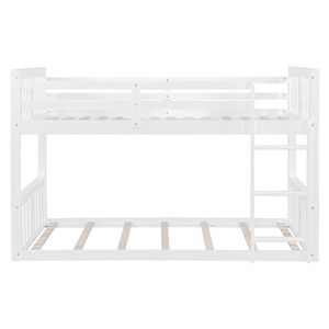 White Twin Over Twin <b>Bunk</b> <b>Bed</b> with <b>Ladder</b> for Kids Model LT000107AAK - Product Image 5