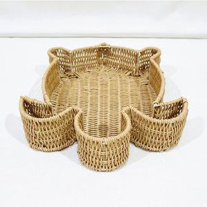 Bandeja de ratán PE hecha a mano con forma de tortuga, cesta de almacenamiento tejida con diseño de animales, bandeja de servicio ecológica para decoración de casas de playa - Product Image 5