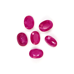 ทับทิมโมซัมบิกธรรมชาติแบบไม่ผ่านการปรับแต่ง รูปไข่ขนาด 5x8 มม. ทับทิมเจียระไนแบบธรรมชาติสำหรับทำเครื่องประดับ พร้อมใช้งาน - Product Image 5