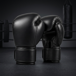 Guantes de Boxeo de Cuero de 8 oz, Par, para Kick Boxing, con Cierre de Gancho y Bucle, para Sparring, Entrenamiento, Artes Marciales, Uso en Gimnasio, Logotipo Personalizado, Fabricante OEM - Product Image 1