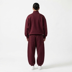 <b>Top</b> Selling Unisex Eco-Friendly Breathable Plus Size 2-Piece Loose Fit Oversized Drawstring <b>Sweat</b> Suit Set Solid Color Full - Product Image 2