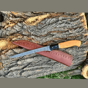 Premium Damascus Pattern Fillet <b>Knife</b> with Olive Wood Handle for Wholesale Buyers Handmade <b>Fish</b> Processing <b>Knife</b> - Product Image 1