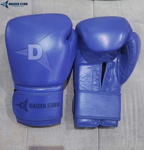 Daizen Star Tan Leather Boxing Gloves Lace-Up Adjustable Wrist <b>Strap</b> for Adults Training Gear - Product Image 5