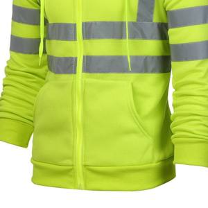 Sudadera de Seguridad con Capucha, Reflectante, de Alta Visibilidad ANSI Clase 2, con LED Intermitente, Impermeable, Ligera y Antiarrugas, en Oferta - Product Image 3