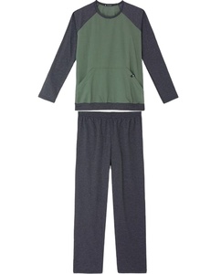 Pijama de algodón 100% Vintage de lujo para mujer, ropa de dormir con cintura elástica, patrón estampado suave, pijama de punto para mujer para verano - Product Image 4