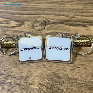 Porte-clés en acrylique RFID intelligent de forme personnalisée avec anneau métallique pour système de contrôle d'accès - Product Image 6