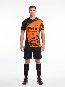 Maillot de football camouflage pour homme 100% polyester Dri-Fit Coupe classique Tenue de football Athlétique Fitx International Personnalisé OEM Sialkot - Product Image 1