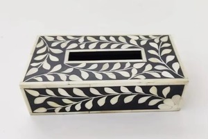 Caja de pañuelos con incrustaciones de resina, la más vendida, decorativa para mesa, para el hogar, la oficina, el hotel y la decoración de la sala de estar - Product Image 6