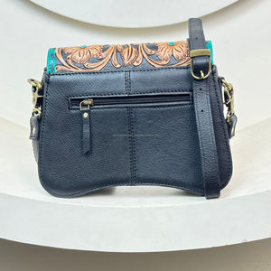 กระเป๋าสะพายพาดลำตัวหนังวัวเป็นเครื่องมือลายดอกไม้มาใหม่กระเป๋าสะพายไหล่หนังแท้คุณภาพระดับพรีเมียม - Product Image 5