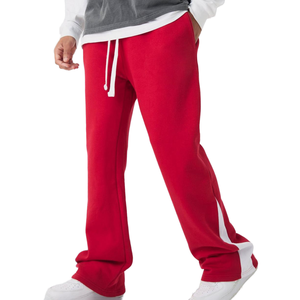 Pantalon de jogging évasé décontracté de luxe OEM personnalisé pour homme, de haute qualité, avec taille élastique, style empilé - Product Image 4