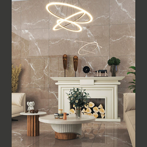 Carreaux de porcelaine brillants modernes 600X600MM 24X24, carreaux de sol en céramique vitrifiée de qualité supérieure pour l'intérieur de maisons de luxe, salon - Product Image 1